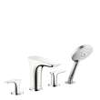 Hansgrohe Puravida 4-Hole Roman Tub Set Trim With 1.75 Gpm Handshower In Chrome, 15456001