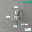 Hansgrohe Ecostat E Thermostatic Trim With Volume Control And Diverter In Chrome, 15708001