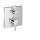 Hansgrohe Ecostat Square Thermostatic Trim With Volume Control In Chrome, 15712001