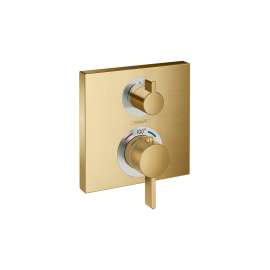 Hansgrohe Ecostat Square Thermostatic Trim With Volume Control In Brushed Gold Optic, 15712251