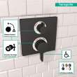 Hansgrohe Ecostat Thermostatic Trim With Volume Control In Matte Black, 15712671