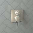 Hansgrohe Ecostat Square Thermostatic Trim With Volume Control In Brushed Nickel, 15712821