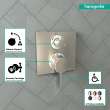 Hansgrohe Ecostat Square Thermostatic Trim With Volume Control In Brushed Nickel, 15712821