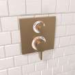 Hansgrohe Ecostat Square Thermostatic Trim With Volume Control And Diverter In Brushed Bronze, 15714141
