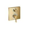 Hansgrohe Ecostat Square Thermostatic Trim With Volume Control And Diverter In Brushed Gold Optic, 15714251