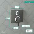 Hansgrohe Ecostat Square Thermostatic Trim With Volume Control And Diverter In Brushed Black Chrome, 15714341