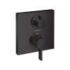Hansgrohe Ecostat Square Thermostatic Trim With Volume Control And Diverter In Matte Black, 15714671
