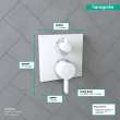 Hansgrohe Ecostat Square Thermostatic Trim With Volume Control And Diverter In Matte White, 15714701