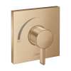 Hansgrohe Ecostat Square Pressure Balance Trim In Brushed Bronze, 15724141