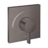 Hansgrohe Ecostat Square Pressure Balance Trim In Brushed Black Chrome, 15724341