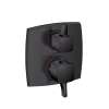 Hansgrohe Ecostat Classic Thermostatic Trim With Volume Control, Square In Matte Black, 15727671