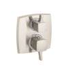 Hansgrohe Ecostat Classic Thermostatic Trim With Volume Control, Square In Brushed Nickel, 15727821