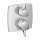 Hansgrohe Ecostat Classic Thermostatic Trim With Volume Control And Diverter, Square In Chrome, 15728001