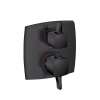 Hansgrohe Ecostat Classic Thermostatic Trim With Volume Control And Diverter, Square In Matte Black, 15728671