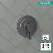 Hansgrohe Ecostat S Pressure Balance Trim In Brushed Black Chrome, 15739341