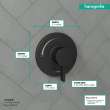 Hansgrohe Ecostat S Pressure Balance Trim In Matte Black, 15739671