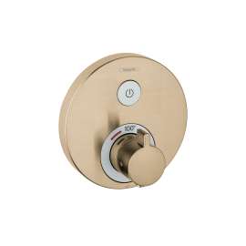 Hansgrohe Showerselect S Thermostatic Trim For 1 Function, Round In Brushed Bronze, 15744141