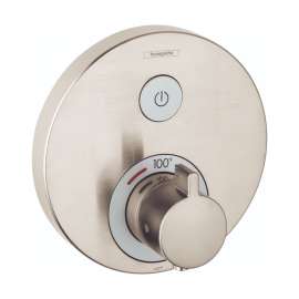 Hansgrohe Showerselect S Thermostatic Trim For 1 Function, Round In Brushed Nickel, 15744821