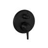 Hansgrohe Ecostat Classic Thermostatic Trim With Volume Control, Round In Matte Black, 15752671