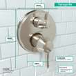 Hansgrohe Ecostat Classic Thermostatic Trim With Volume Control, Round In Polished Nickel, 15752831