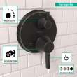 Hansgrohe Ecostat Classic Thermostatic Trim With Volume Control, Round In Rubbed Bronze, 15752921
