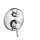 Hansgrohe Ecostat Classic Thermostatic Trim With Volume Control And Diverter, Round In Chrome, 15753001