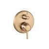 Hansgrohe Ecostat Classic Thermostatic Trim With Volume Control And Diverter, Round In Brushed Bronze, 15753141