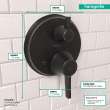 Hansgrohe Ecostat Classic Thermostatic Trim With Volume Control And Diverter, Round In Rubbed Bronze, 15753921
