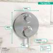 Hansgrohe Ecostat S Thermostatic Trim With Volume Control In Chrome, 15757001