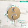 Hansgrohe Ecostat S Thermostatic Trim With Volume Control In Brushed Bronze, 15757141