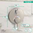 Hansgrohe Ecostat S Thermostatic Trim With Volume Control In Brushed Nickel, 15757821