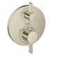 Hansgrohe Ecostat S Thermostatic Trim With Volume Control In Brushed Nickel, 15757821