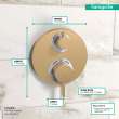 Hansgrohe Ecostat S Thermostatic Trim With Volume Control And Diverter In Brushed Bronze, 15758141