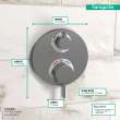 Hansgrohe Ecostat S Thermostatic Trim With Volume Control And Diverter In Brushed Black Chrome, 15758341