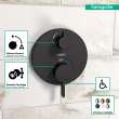 Hansgrohe Ecostat S Thermostatic Trim With Volume Control And Diverter In Matte Black, 15758671