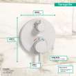 Hansgrohe Ecostat S Thermostatic Trim With Volume Control And Diverter In Matte White, 15758701