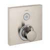 Hansgrohe Showerselect Thermostatic Trim For 1 Function, Square In Brushed Nickel, 15762821