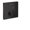 Hansgrohe Showerselect Thermostatic Trim For 2 Functions, Square In Matte Black, 15763671