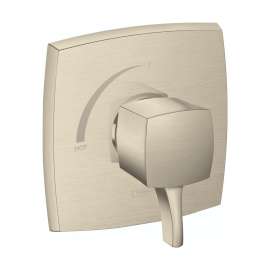 Hansgrohe Ecostat Classic Pressure Balance Trim, Square In Brushed Nickel, 15769821