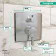 Hansgrohe Ecostat Pressure Balance Trim Square With Diverter In Chrome, 15862001
