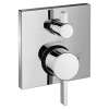 Hansgrohe Ecostat Pressure Balance Trim Square With Diverter In Chrome, 15862001