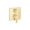 Hansgrohe Ecostat Pressure Balance Trim Square With Diverter In Brushed Gold Optic, 15862251