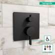 Hansgrohe Ecostat Pressure Balance Trim Square With Diverter In Matte Black, 15862671
