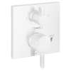 Hansgrohe Ecostat Pressure Balance Trim Square With Diverter In Matte White, 15862701