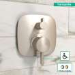 Hansgrohe Ecostat Pressure Balance Trim Square With Diverter In Brushed Nickel, 15864821