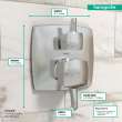 Hansgrohe Ecostat Classic Pressure Balance Trim Classic Square With Diverter In Chrome, 15865001