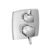Hansgrohe Ecostat Classic Pressure Balance Trim Classic Square With Diverter In Chrome, 15865001