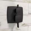 Hansgrohe Ecostat Classic Pressure Balance Trim Classic Square With Diverter In Matte Black, 15865671