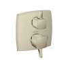 Hansgrohe Ecostat Classic Pressure Balance Trim Classic Square With Diverter In Brushed Nickel, 15865821