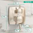 Hansgrohe Ecostat Classic Pressure Balance Trim Classic Square With Diverter In Polished Nickel, 15865831